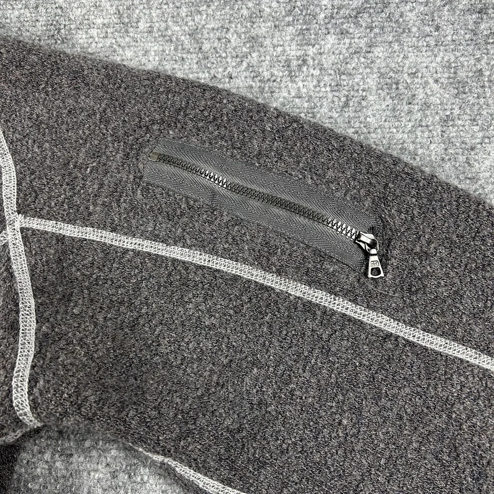Kuhl Jacket Mens Large Gray Alfpaca Fleece Full‎ Zip Thumbholes Hiking Outdoor